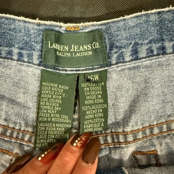 🔥Ralph Lauren Women’s Blue Jean Shorts Sz 16W EUC🔥 - Picture 6 of 6